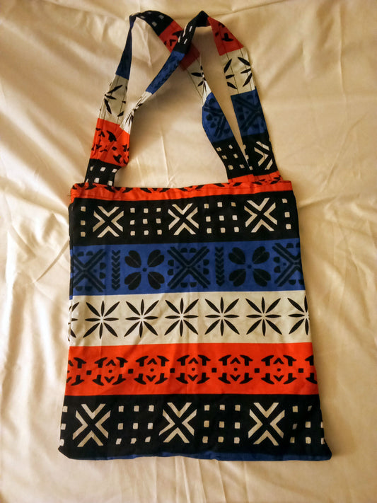 Petit tôt bag bleu blanc