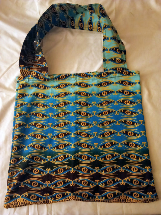 Petit tôte bag bleu