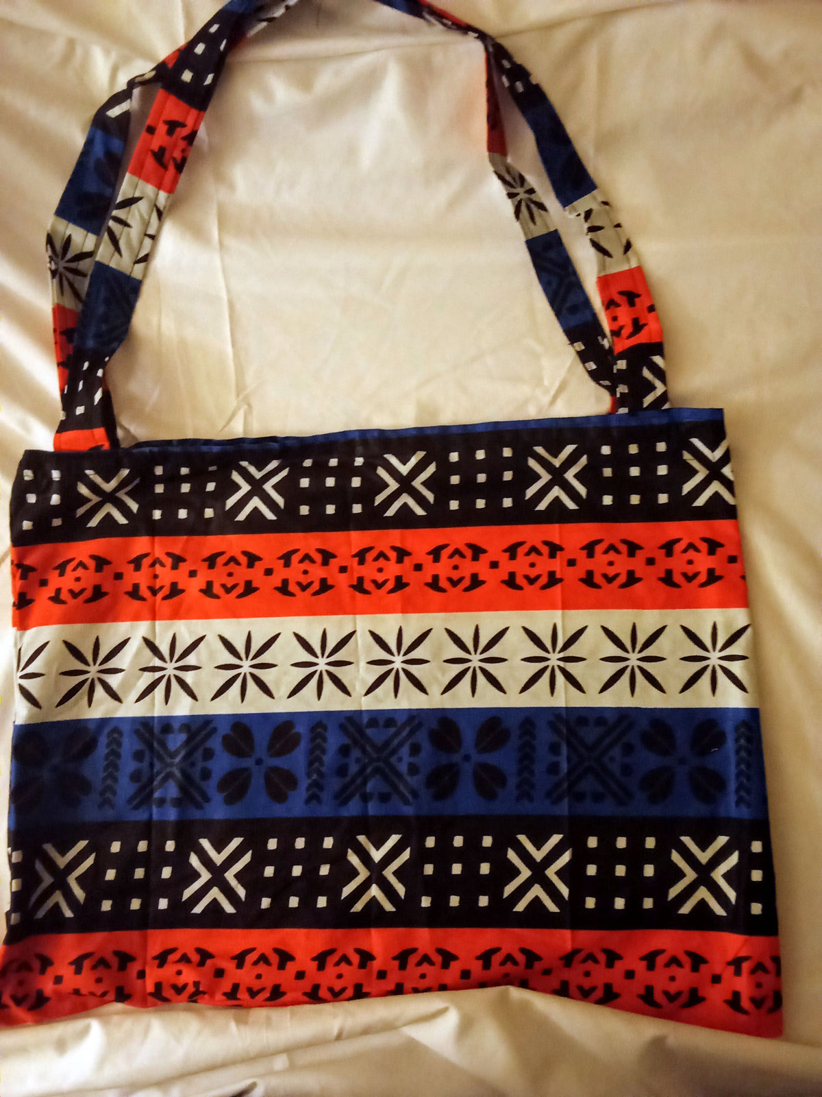 Grand tôt bag bleu blanc