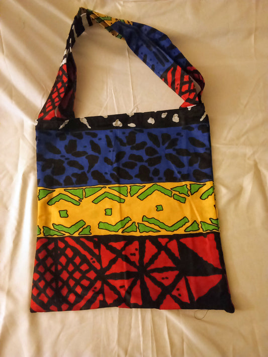 Petit tôt bag jaune bleu noir